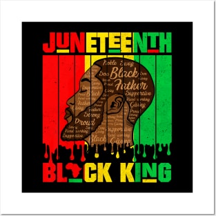 Juneteenth Black King Freedom Menalin 1986 African Men Posters and Art